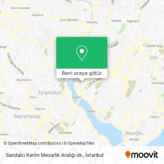 Sandalcı Kerim Mezarlık Aralığı sk. harita