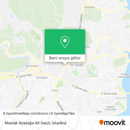 Maslak Ayazağa Alt Geçit harita
