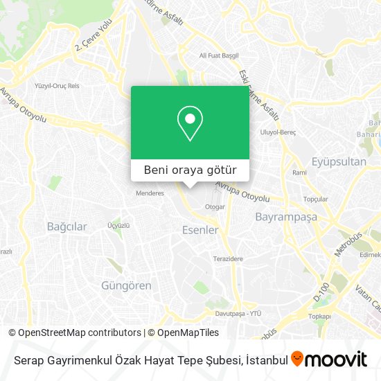 Serap Gayrimenkul Özak Hayat Tepe Şubesi harita