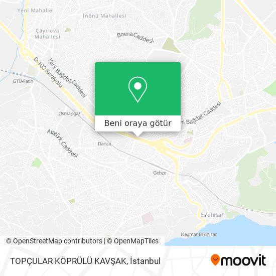 TOPÇULAR KÖPRÜLÜ KAVŞAK harita