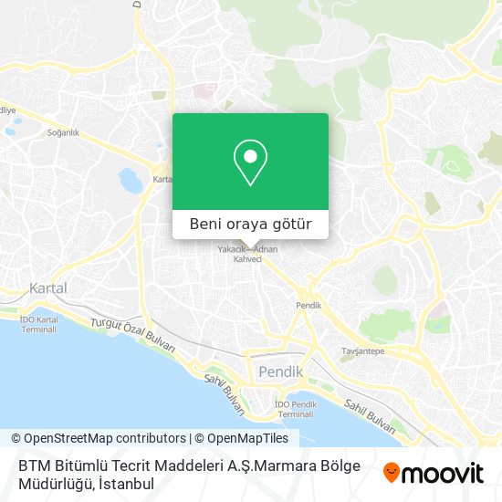 BTM Bitümlü Tecrit Maddeleri A.Ş.Marmara Bölge Müdürlüğü harita