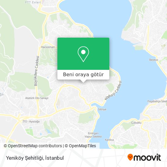 Yeniköy Şehitliği harita