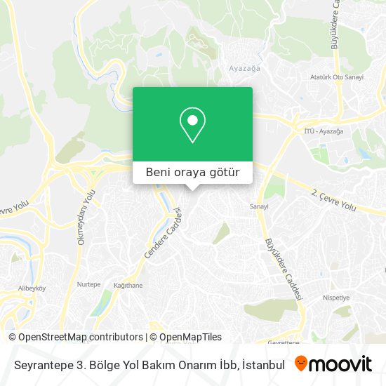 Seyrantepe 3. Bölge Yol Bakım Onarım İbb harita