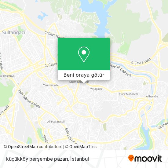 küçükköy perşembe pazarı harita