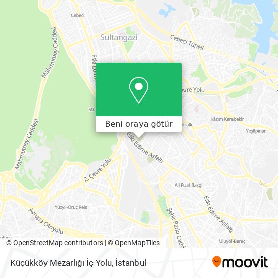 Küçükköy Mezarlığı İç Yolu harita