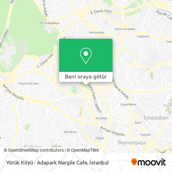 Yörük Köyü - Adapark Nargile Cafe harita