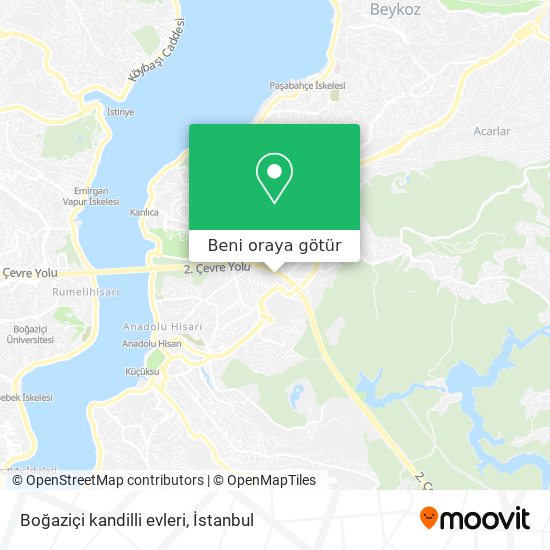 Boğaziçi kandilli evleri harita