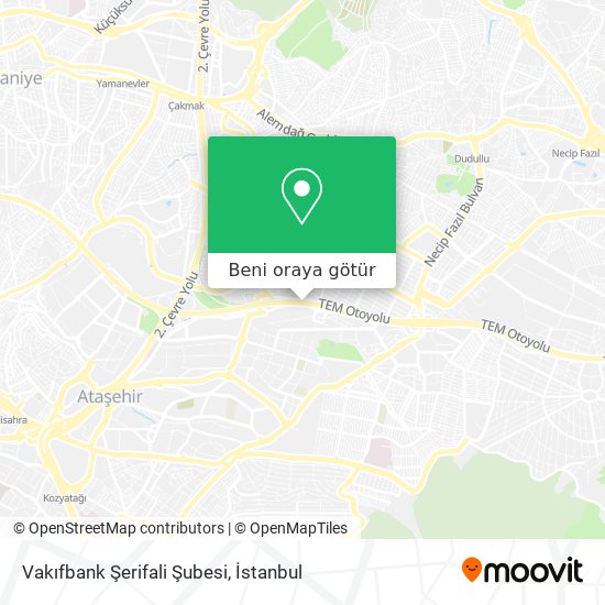 Vakıfbank Şerifali Şubesi harita