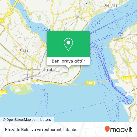 Efezâde Baklava ve restaurant harita