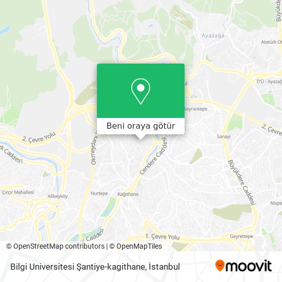 Bilgi Universitesi Şantiye-kagithane harita