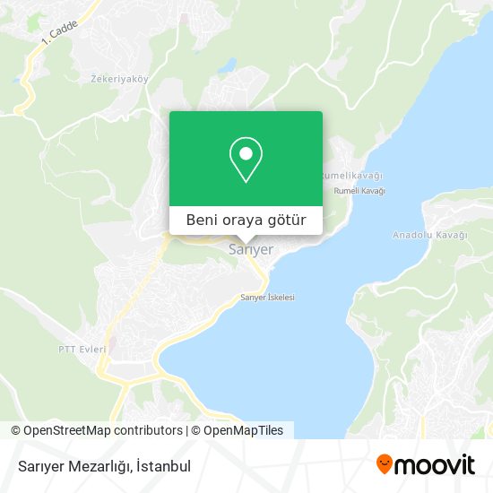 Sarıyer Mezarlığı harita