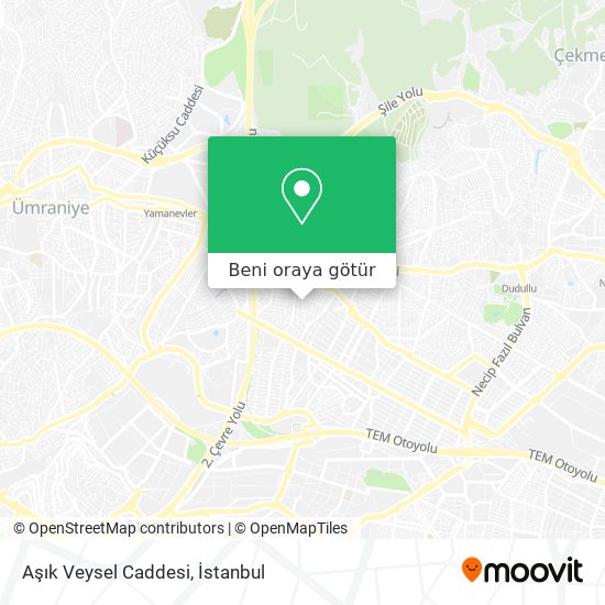 Aşık Veysel Caddesi harita