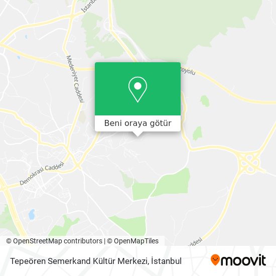 Tepeören Semerkand Kültür Merkezi harita