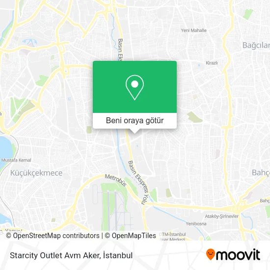 Starcity Outlet Avm Aker harita