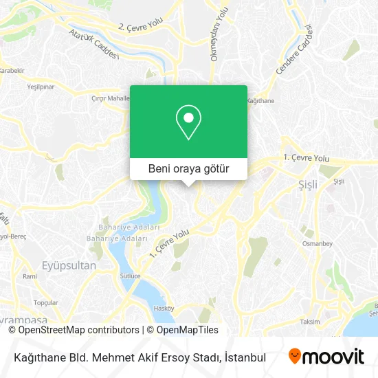 Kağıthane Bld. Mehmet Akif Ersoy Stadı harita