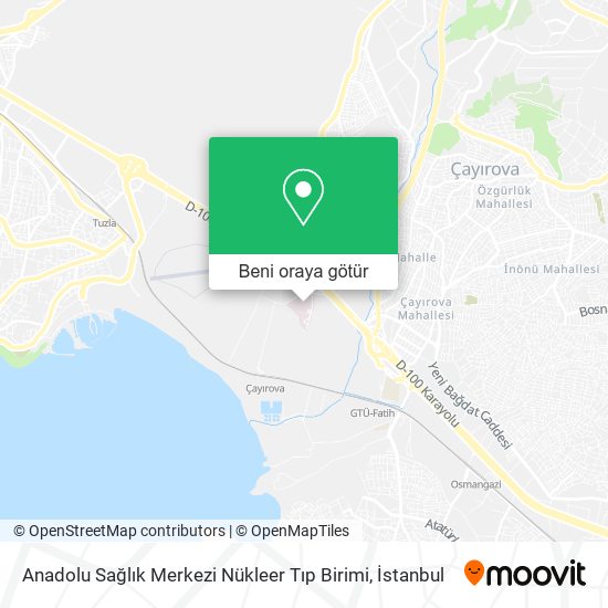 Anadolu Sağlık Merkezi Nükleer Tıp Birimi harita