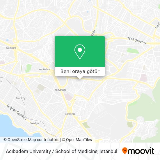 Acıbadem University / School of Medicine harita