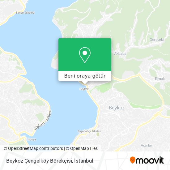 Beykoz Çengelköy Börekçisi harita