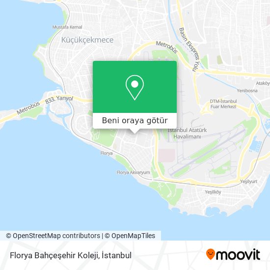 Florya Bahçeşehir Koleji harita