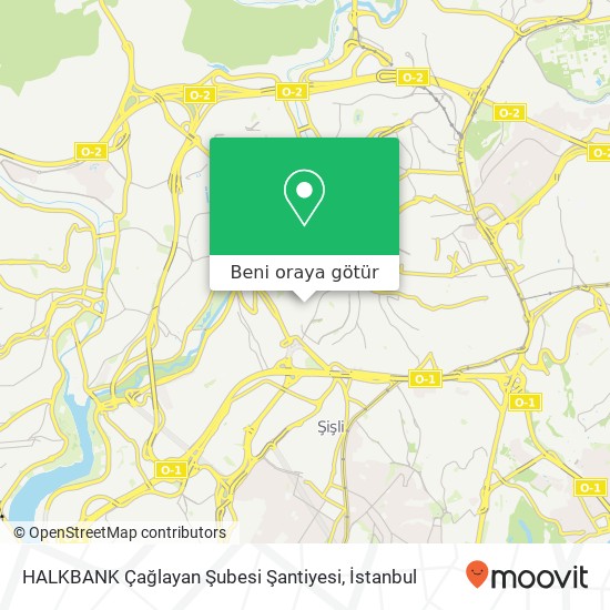 HALKBANK Çağlayan Şubesi Şantiyesi harita