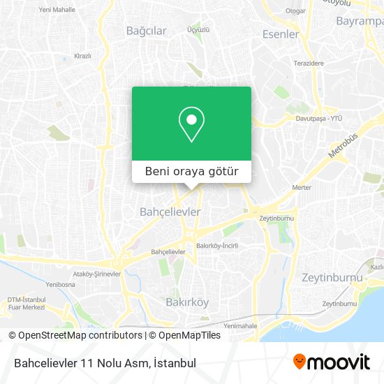 Bahcelievler 11 Nolu Asm harita