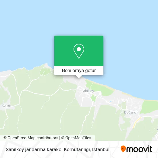 Sahilköy jandarma karakol Komutanlığı harita