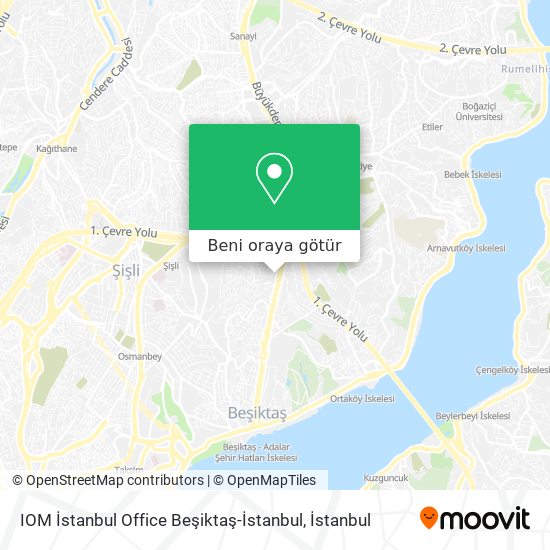 IOM İstanbul Office Beşiktaş-İstanbul harita