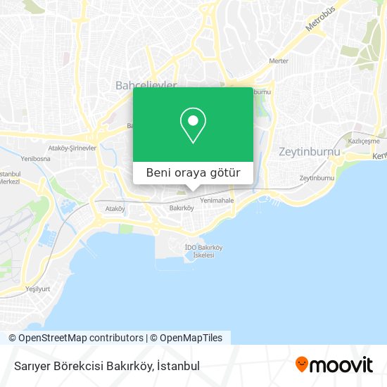 Sarıyer Börekcisi Bakırköy harita