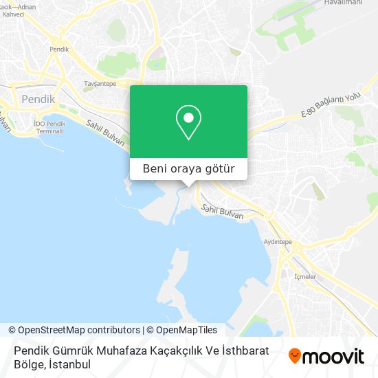 Pendik Gümrük Muhafaza Kaçakçılık Ve İsthbarat Bölge harita