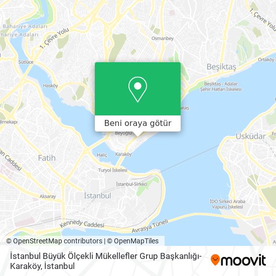 İstanbul Büyük Ölçekli Mükellefler Grup Başkanlığı-Karaköy harita