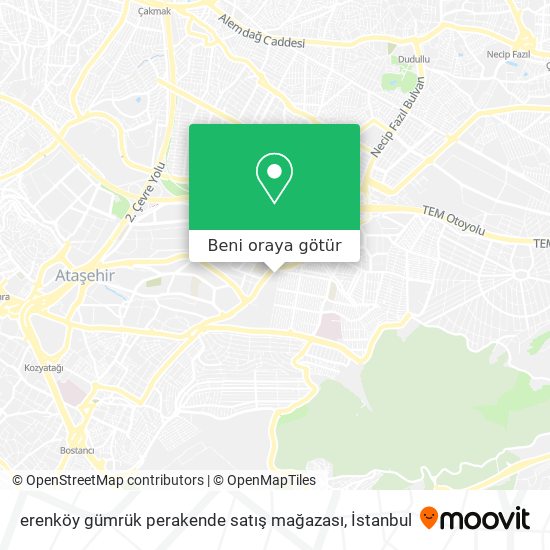 erenköy gümrük perakende satış mağazası harita