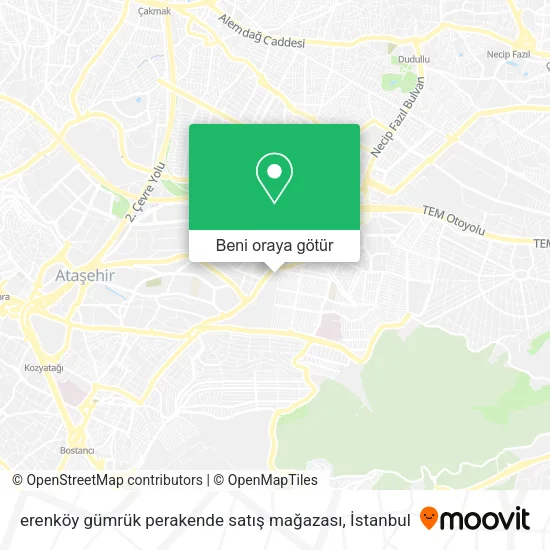 erenköy gümrük perakende satış mağazası harita