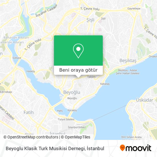 Beyoglu Klasik Turk Musikisi Dernegi harita