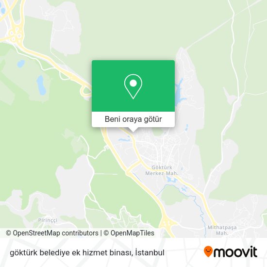 göktürk belediye ek hizmet binası harita