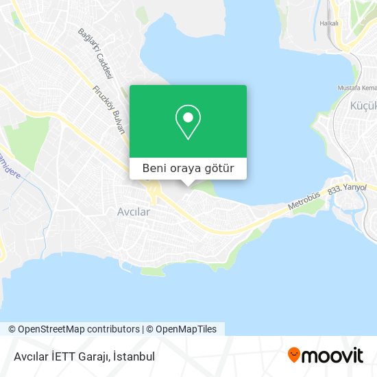 Avcılar İETT Garajı harita