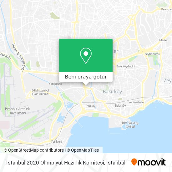 İstanbul 2020 Olimpiyat Hazırlık Komitesi harita