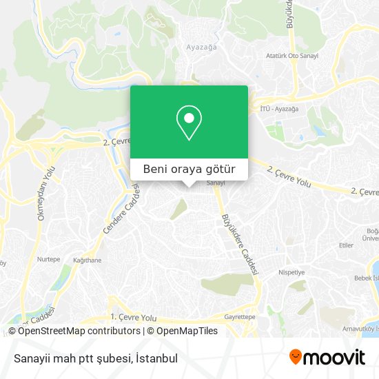 Sanayii mah ptt şubesi harita