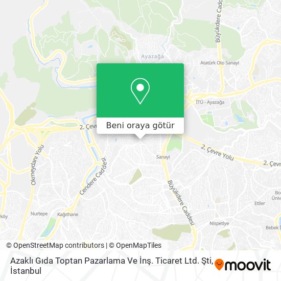 Azaklı Gıda Toptan Pazarlama Ve İnş. Ticaret Ltd. Şti harita