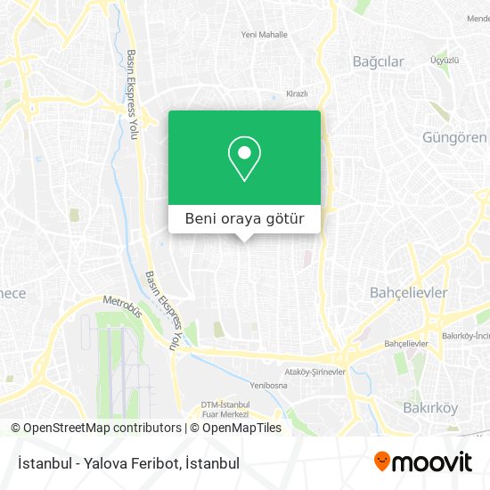 İstanbul - Yalova Feribot harita