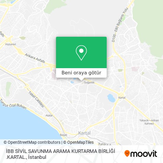 İBB SİVİL SAVUNMA ARAMA KURTARMA BİRLİĞİ .KARTAL. harita