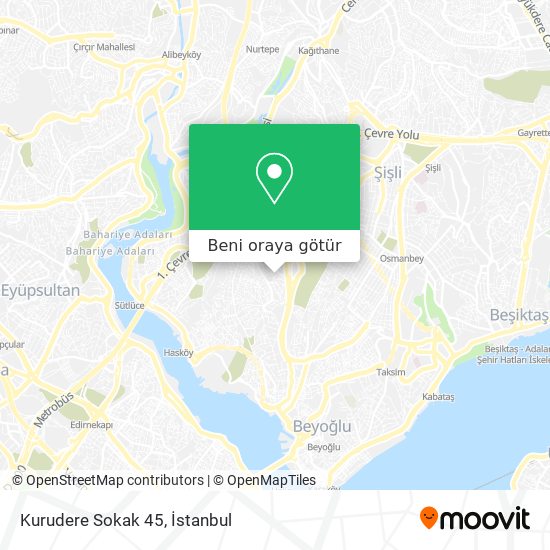 Kurudere Sokak 45 harita