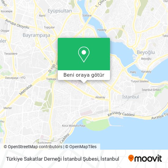 Türkiye Sakatlar Derneği İstanbul Şubesi harita