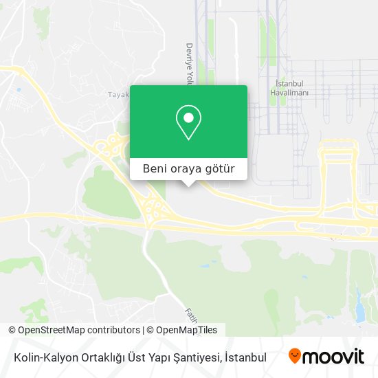 Kolin-Kalyon Ortaklığı Üst Yapı Şantiyesi harita