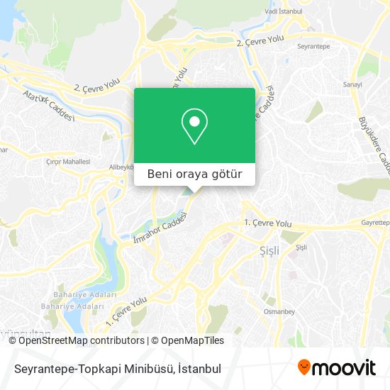 Seyrantepe-Topkapi Minibüsü harita