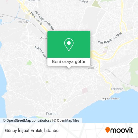 Günay İnşaat Emlak harita