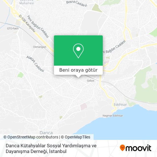 Darıca Kütahyalılar Sosyal Yardımlaşma ve Dayanışma Derneği harita
