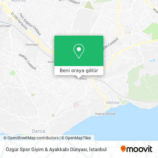Özgür Spor Giyim & Ayakkabı Dünyası harita