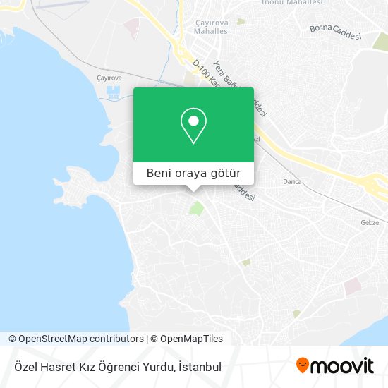 Özel Hasret Kız Öğrenci Yurdu harita