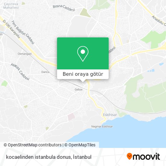 kocaelinden istanbula donus harita