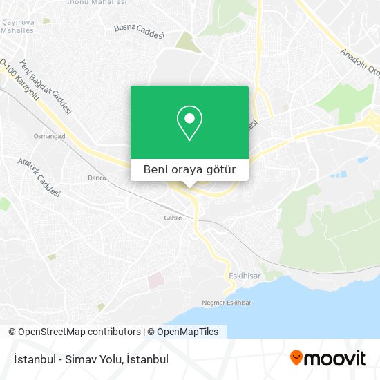 İstanbul - Simav Yolu harita